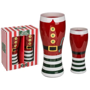 Santa Beer Glass