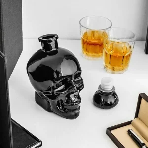 Black Skull Shaped Decanter