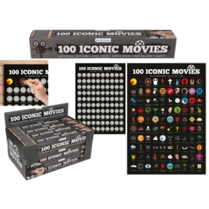 100 Iconic Movies Scratch Poster