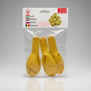 Arany Latex Lufi 3 db │ Gold Latex Balloons 3 pcs (30 cm)