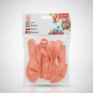 Pasztell Lazac Rózsaszín Lufi 10 db │ Pastel Salmon Pink Balloons 10 pcs 23 cm