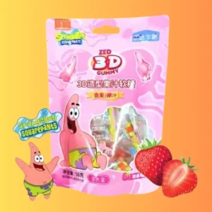 Leda SpongeBob Strawberry 3D Gummy 56g CHN
