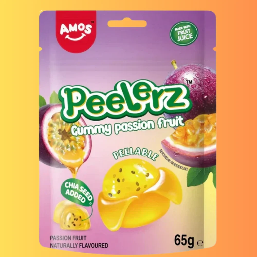 Amos Passion Fruit Peelable Jelly 65g CHN