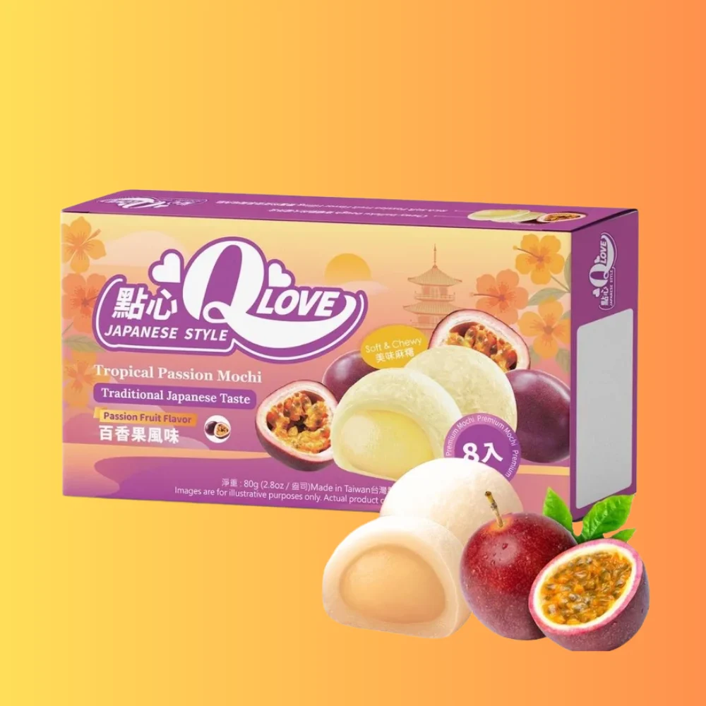 NEW QLove Passion Fruit Premium Filling Mini Mochi 80g TWN