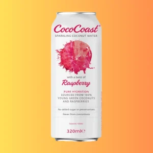 CocoCoast Sparkling Coconut Water Raspberry 320ml VN