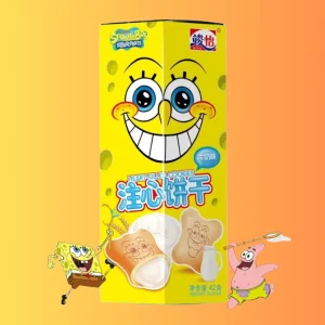 Junyi SpongeBob Milk Heart Filled Cookies 42g CHN
